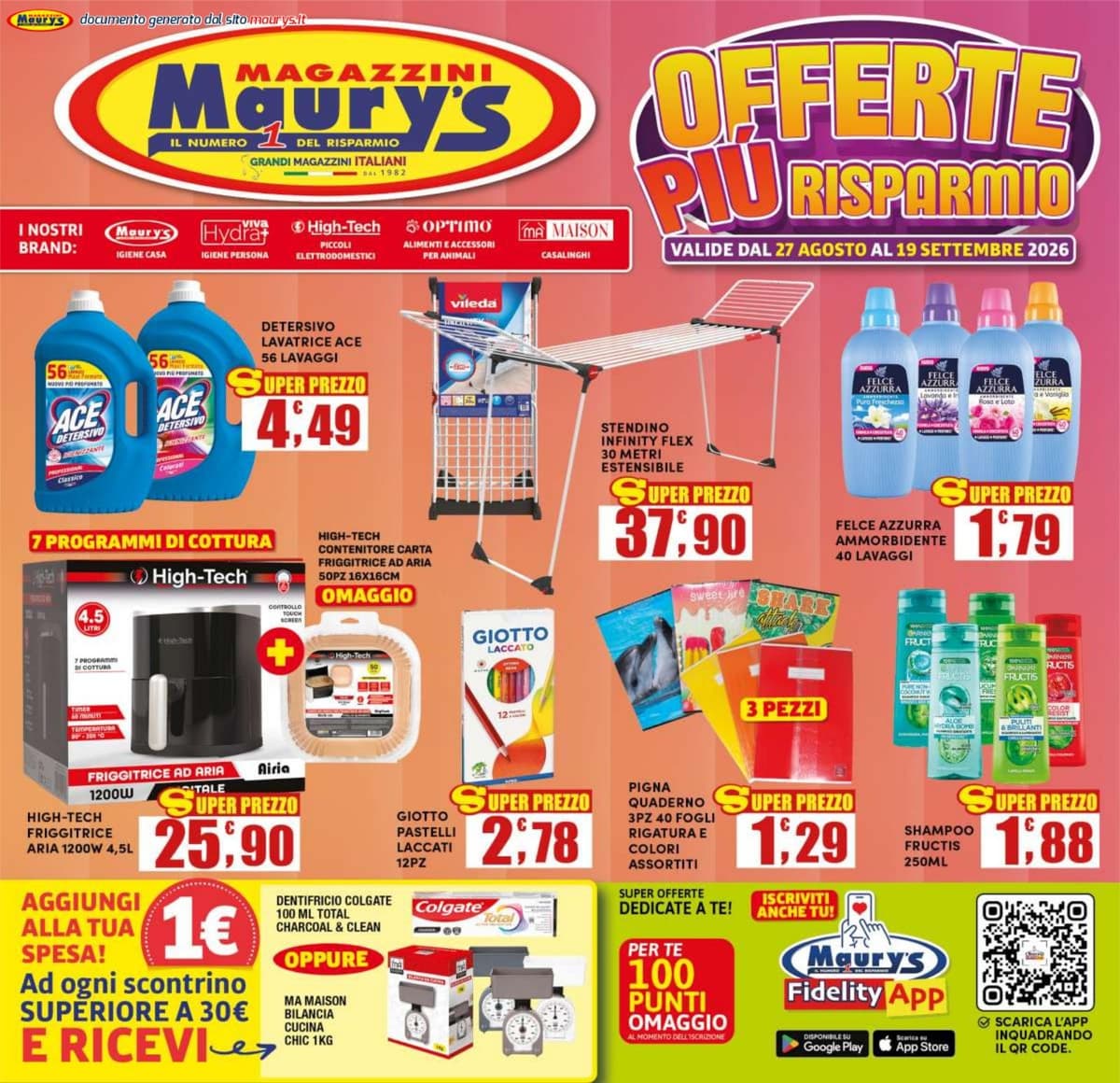 Volantino Maury's del 27/08/2026 - Offerte Più Risparmio