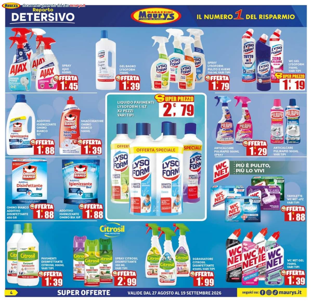 Pagina 4. del volantino Maury's - Offerte Più Risparmio dal 28/08/2026