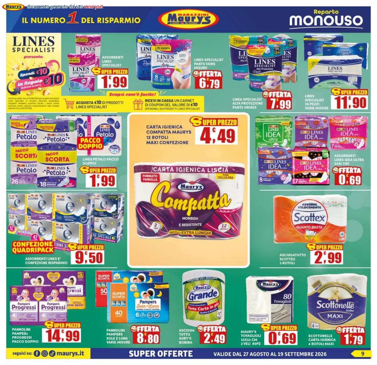 Pagina 9. del volantino Maury's - Offerte Più Risparmio dal 28/08/2026