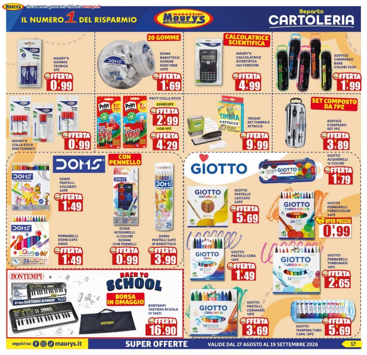Pagina 17. del volantino Maury's - Offerte Più Risparmio dal 28/08/2026