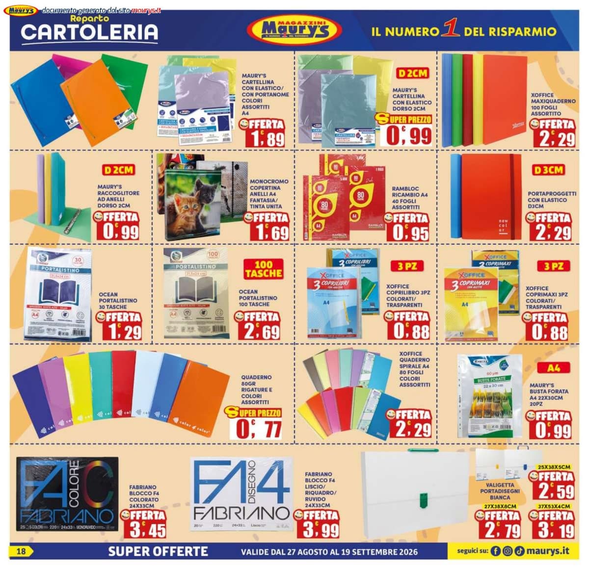 Pagina 18. del volantino Maury's - Offerte Più Risparmio dal 28/08/2026