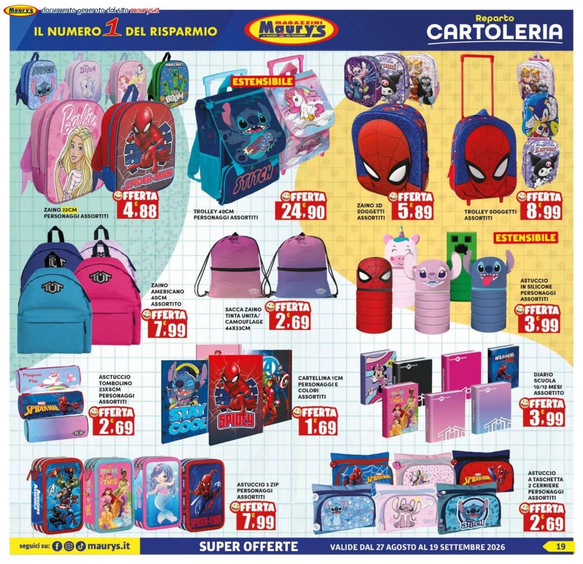 Pagina 19. del volantino Maury's - Offerte Più Risparmio dal 28/08/2026