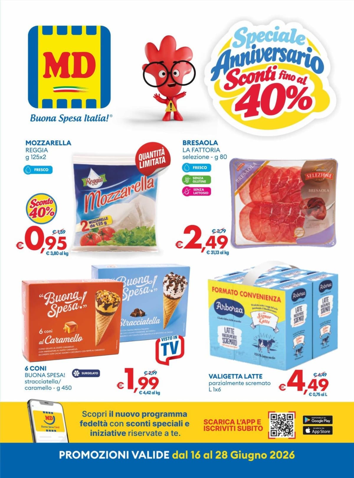 Pagina 1. del volantino MD - Speciale anniversario dal 23/06/2026