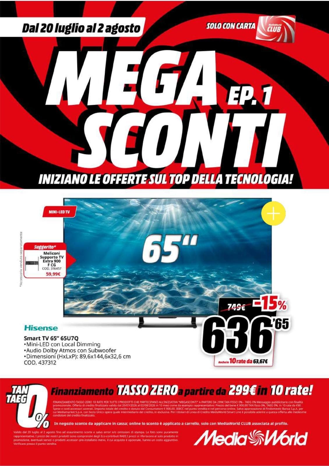 Pagina 2. del volantino MediaWorld - Mega Sconti dal 28/07/2026
