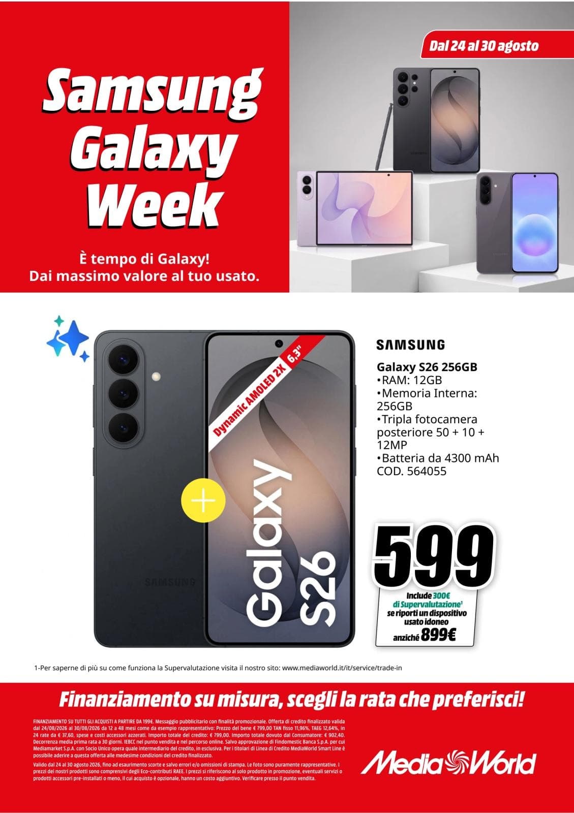 Pagina 1. del volantino MediaWorld - Samsung Galaxy Week