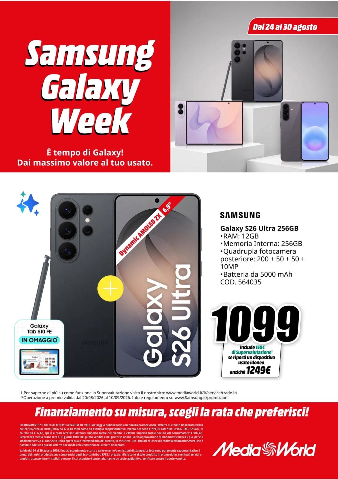 Pagina 2. del volantino MediaWorld - Samsung Galaxy Week