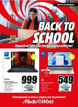 Pagina 1 del volantino MediaWorld Back To School