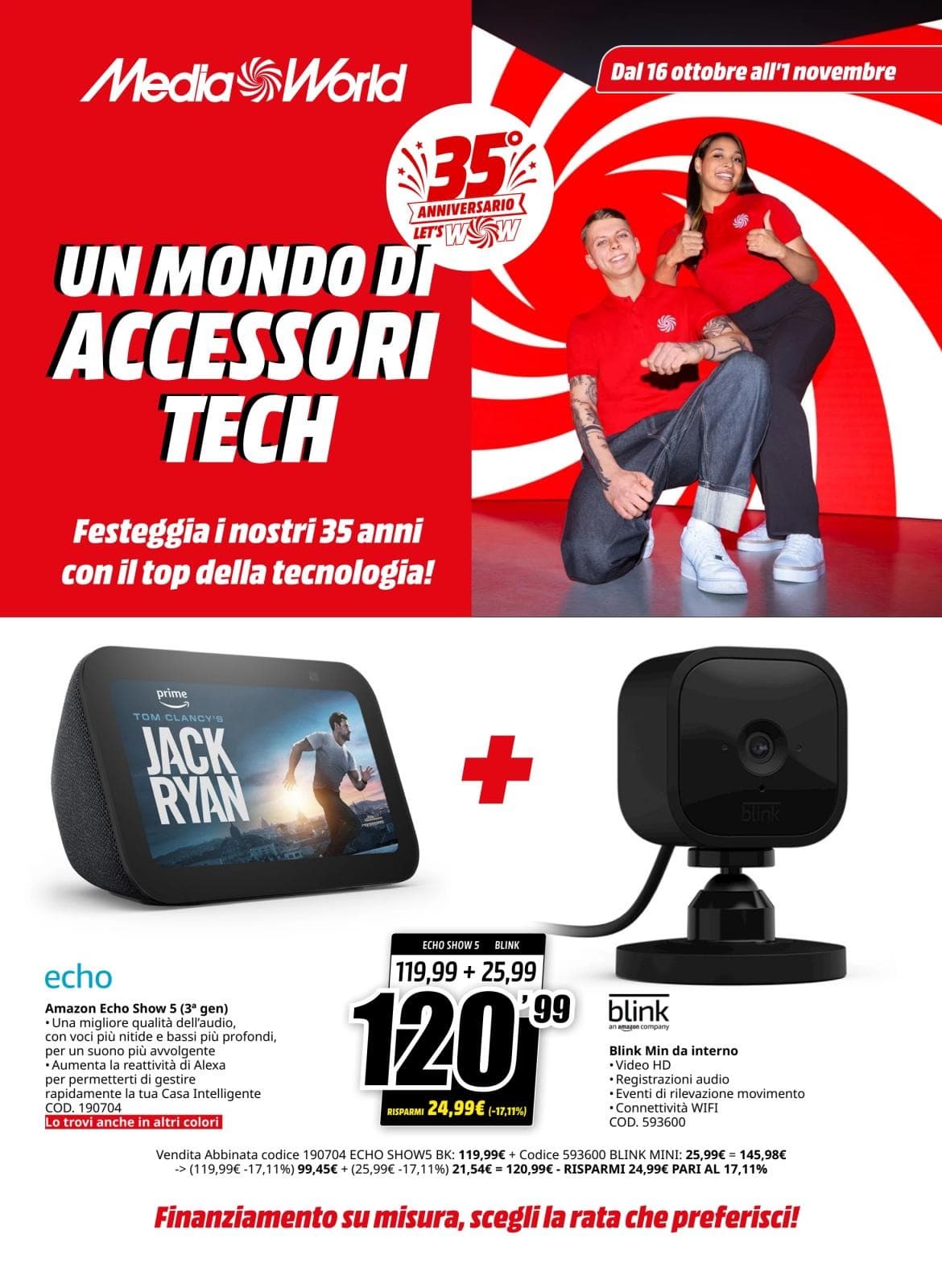 Copertina del volantino MediaWorld Speciale accessori anniversario
