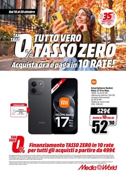 Pagina 4 del volantino MediaWorld TUTTO VERO TASSO ZERO