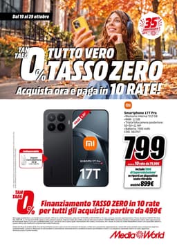 Pagina 5 del volantino MediaWorld TUTTO VERO TASSO ZERO