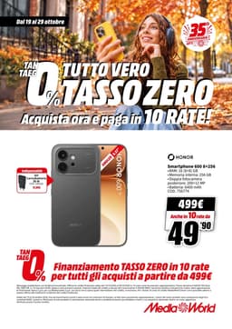 Pagina 8 del volantino MediaWorld TUTTO VERO TASSO ZERO