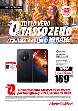 Pagina 9 del volantino MediaWorld TUTTO VERO TASSO ZERO