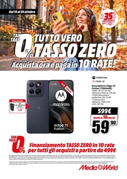 Pagina 10 del volantino MediaWorld TUTTO VERO TASSO ZERO