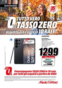 Pagina 11 del volantino MediaWorld TUTTO VERO TASSO ZERO