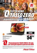 Copertina del volantino MediaWorld TUTTO VERO TASSO ZERO