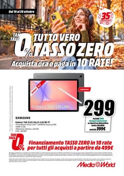 Pagina 17 del volantino MediaWorld TUTTO VERO TASSO ZERO
