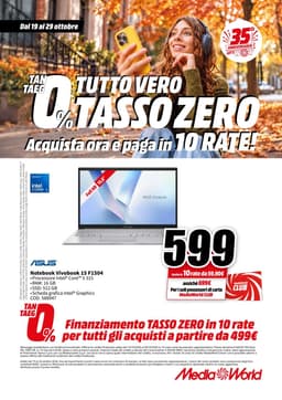 Pagina 20 del volantino MediaWorld TUTTO VERO TASSO ZERO