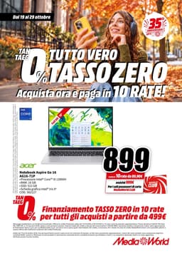 Pagina 23 del volantino MediaWorld TUTTO VERO TASSO ZERO