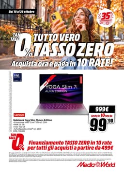 Pagina 26 del volantino MediaWorld TUTTO VERO TASSO ZERO