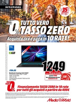 Pagina 28 del volantino MediaWorld TUTTO VERO TASSO ZERO