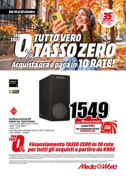 Pagina 30 del volantino MediaWorld TUTTO VERO TASSO ZERO