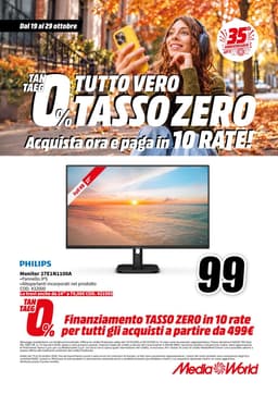 Pagina 31 del volantino MediaWorld TUTTO VERO TASSO ZERO