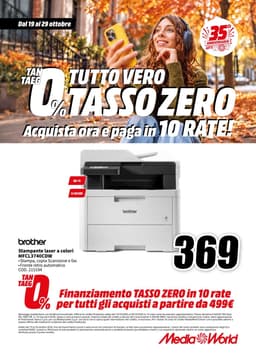 Pagina 34 del volantino MediaWorld TUTTO VERO TASSO ZERO