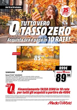 Pagina 41 del volantino MediaWorld TUTTO VERO TASSO ZERO