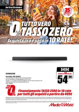Pagina 46 del volantino MediaWorld TUTTO VERO TASSO ZERO