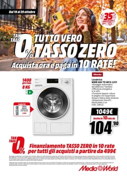 Pagina 56 del volantino MediaWorld TUTTO VERO TASSO ZERO