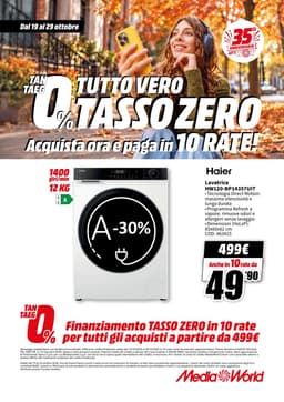 Pagina 58 del volantino MediaWorld TUTTO VERO TASSO ZERO