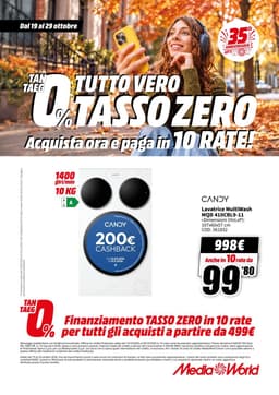 Pagina 60 del volantino MediaWorld TUTTO VERO TASSO ZERO