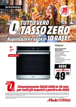 Pagina 70 del volantino MediaWorld TUTTO VERO TASSO ZERO
