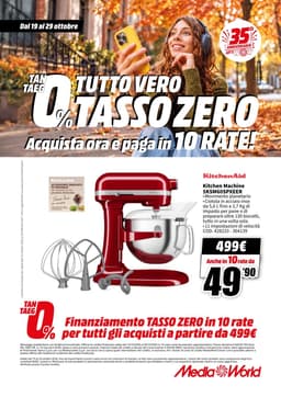 Pagina 72 del volantino MediaWorld TUTTO VERO TASSO ZERO