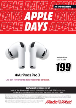 Pagina 1 del volantino MediaWorld Apple Days 