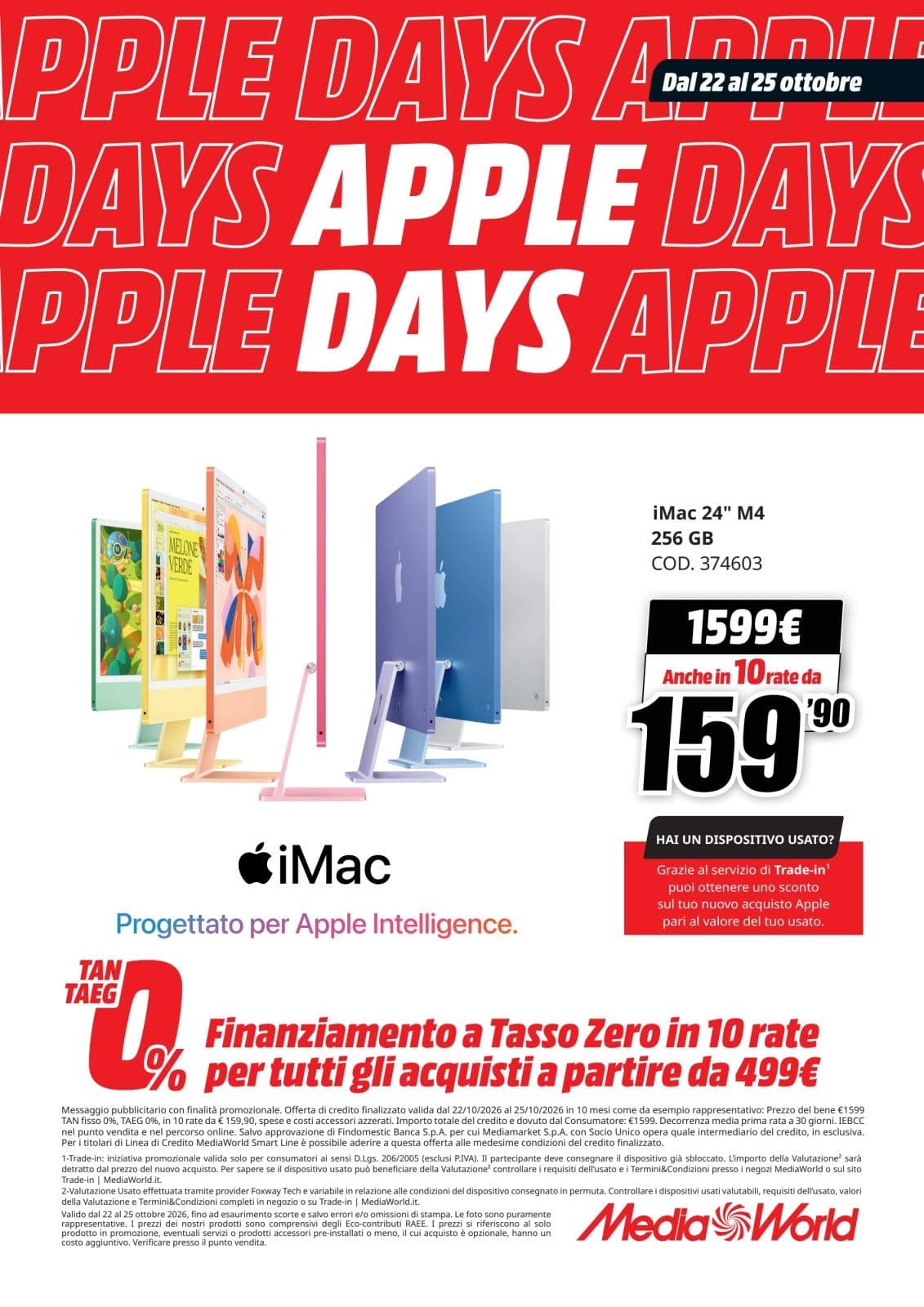 Pagina 2. del volantino MediaWorld - Apple Days 