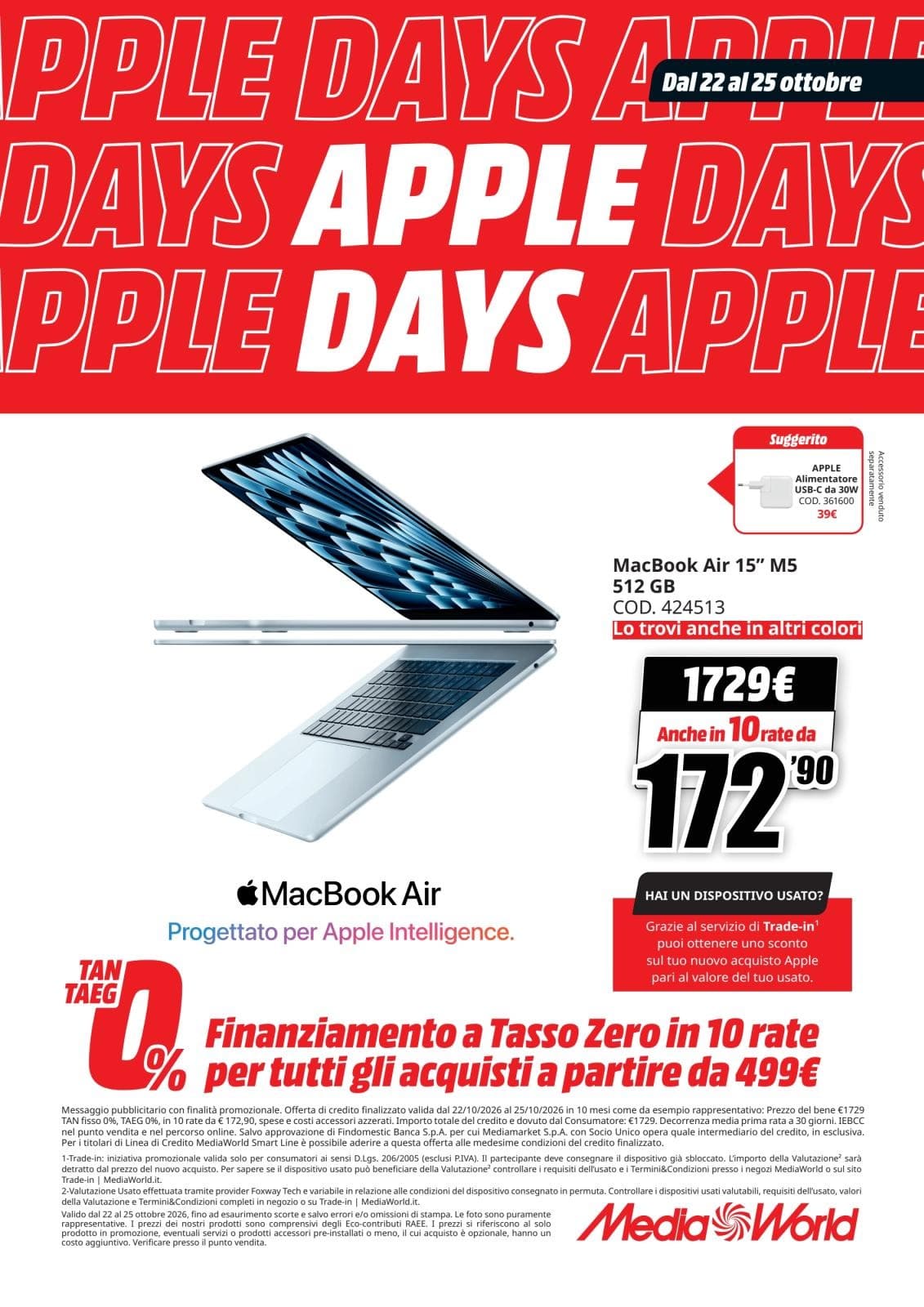 Pagina 3. del volantino MediaWorld - Apple Days 