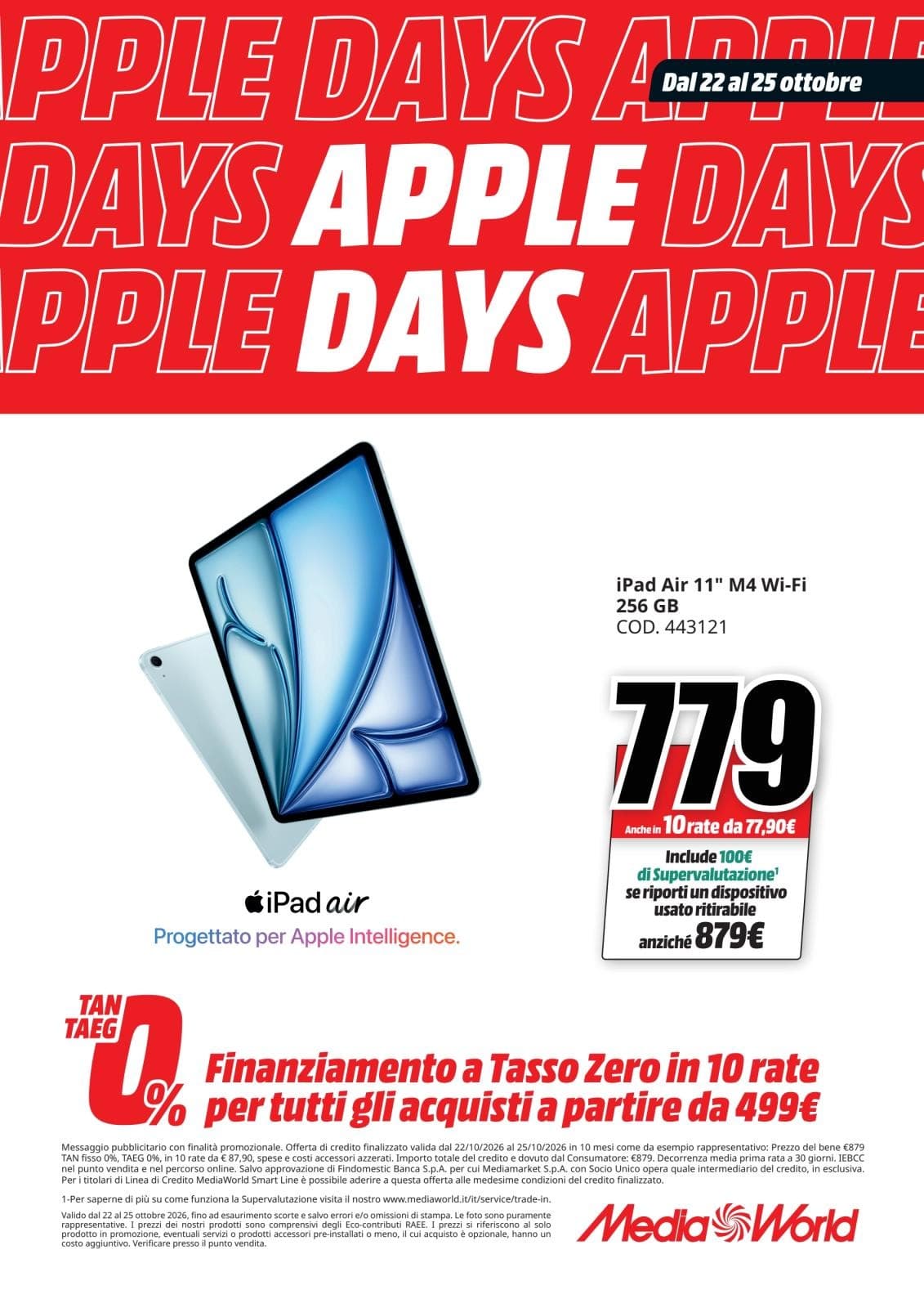 Pagina 4. del volantino MediaWorld - Apple Days 