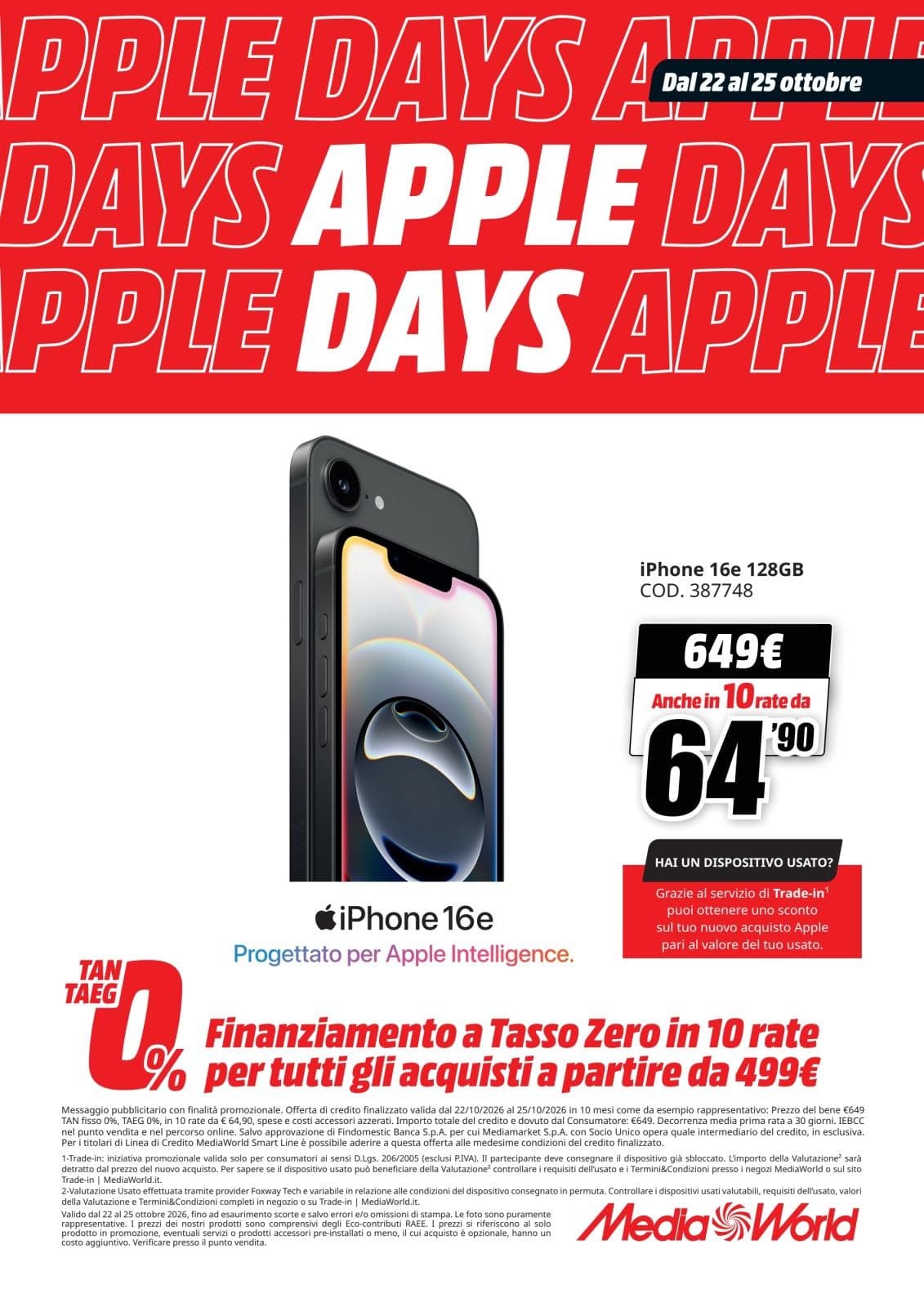 Pagina 6. del volantino MediaWorld - Apple Days 