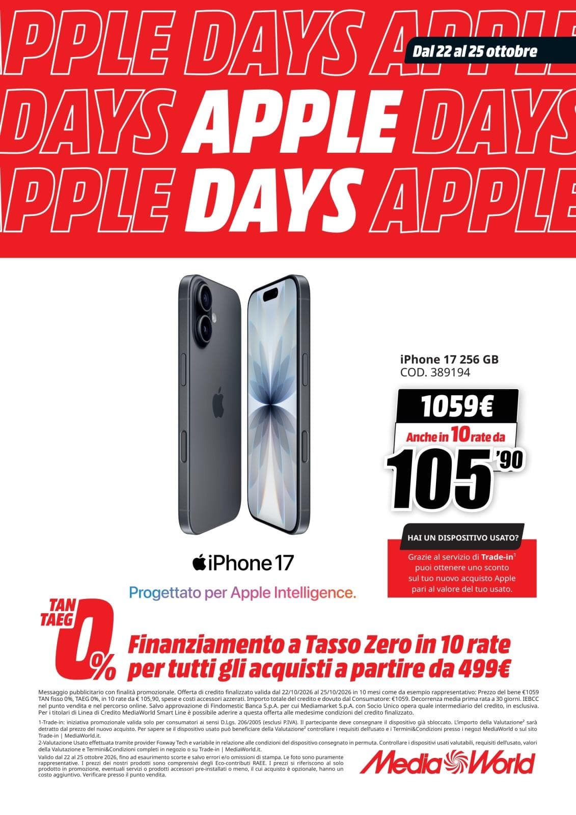 Pagina 7. del volantino MediaWorld - Apple Days 