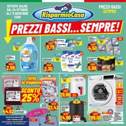 Pagina 1 del volantino Risparmio Casa Prezzi Bassi, sempre!