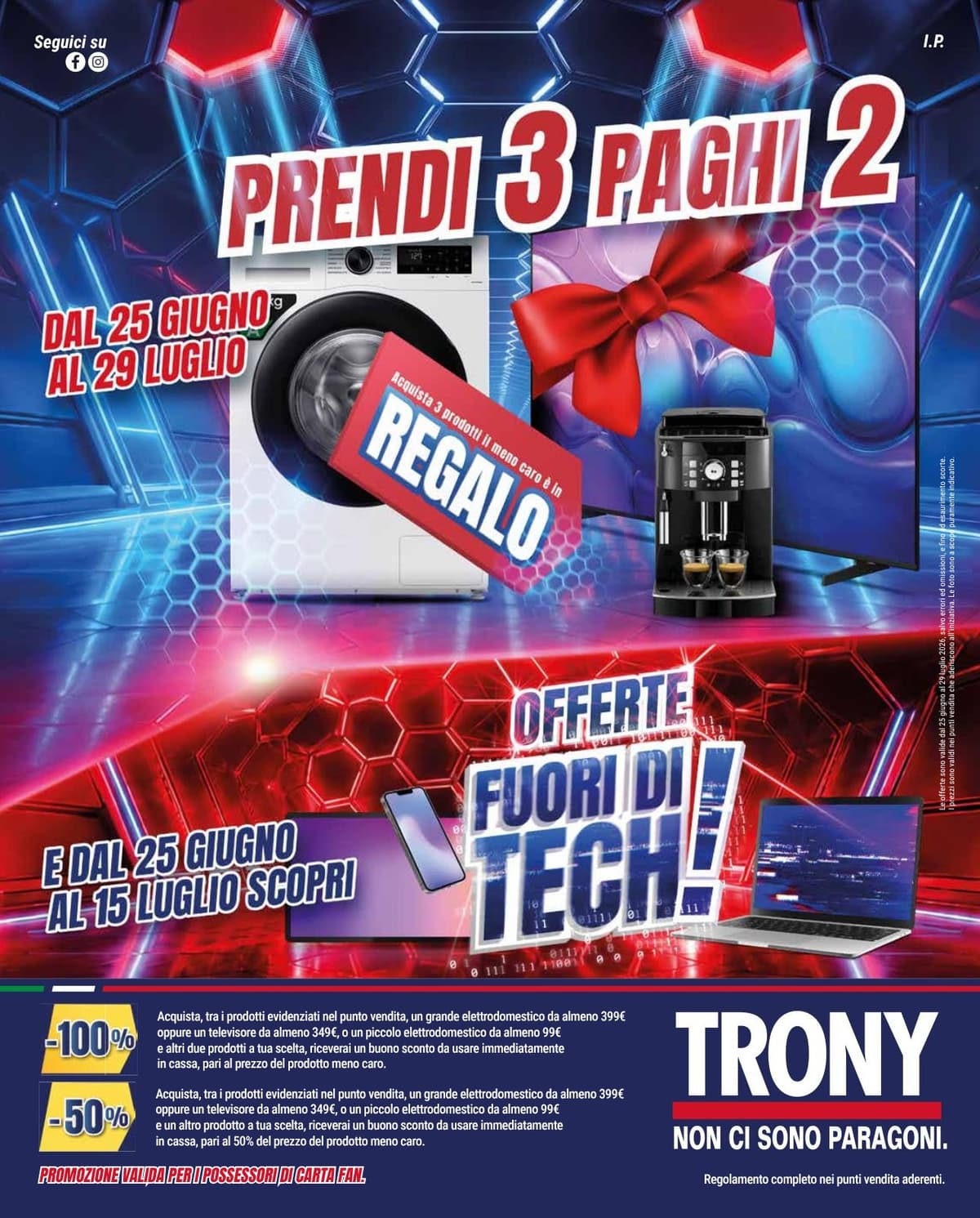 Pagina 1. del volantino Trony - Prendi 3 Paghi 2 dal 14/07/2026