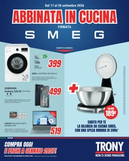 Pagina 1 del volantino Trony Abbinata In Cucina (Lombardia,Piemonte)
