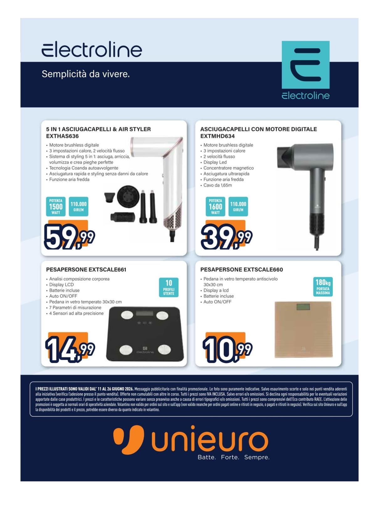 Pagina 14. del volantino Unieuro - Cura Della Persona dal 13/06/2026