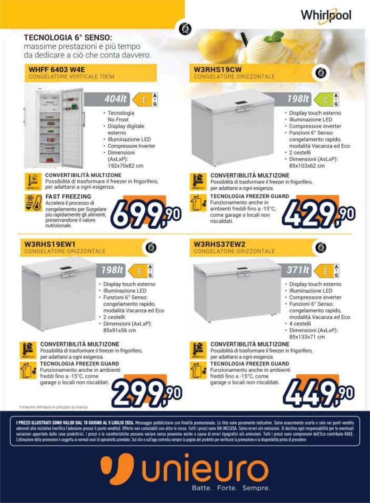 Pagina 6. del volantino Unieuro - Congelazione dal 23/06/2026