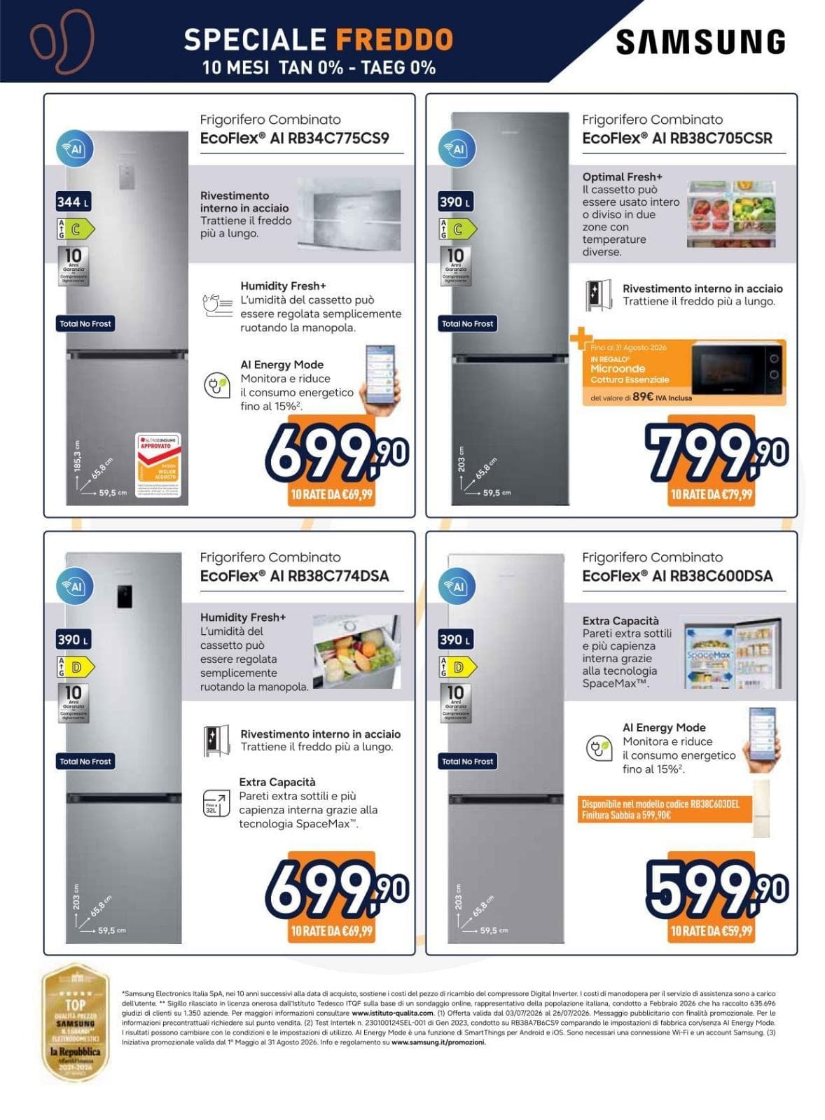 Pagina 4. del volantino Unieuro - Freddo dal 14/07/2026