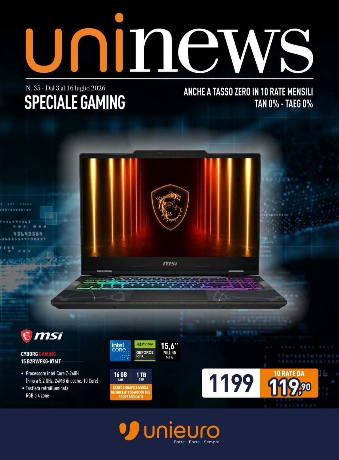 Pagina 1. del volantino Unieuro - Gaming dal 14/07/2026