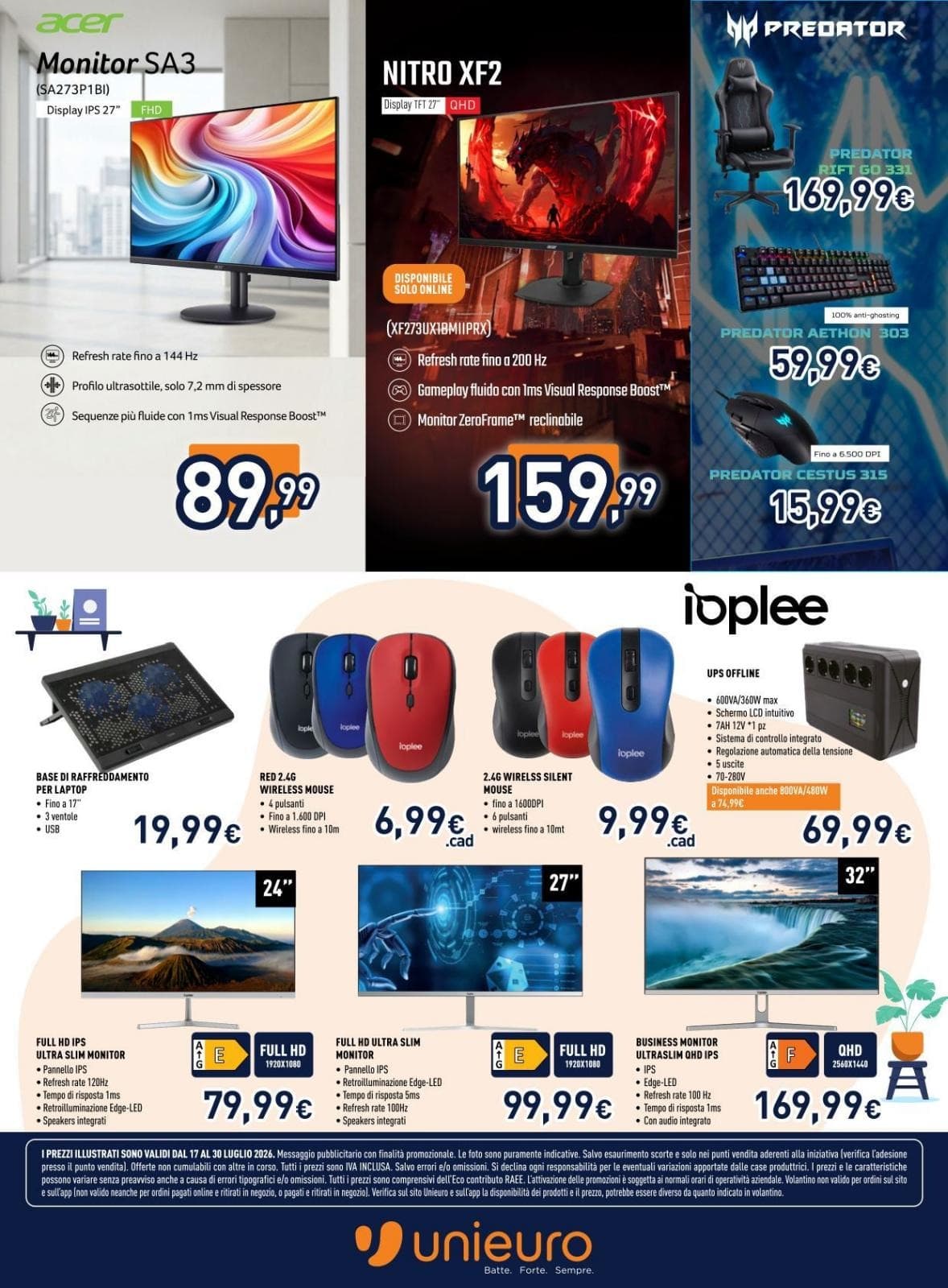 Pagina 9. del volantino Unieuro - Speciale Tutto Per L'Ufficio dal 28/07/2026