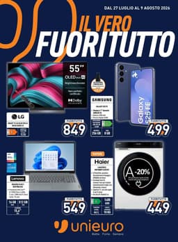 Pagina 1 del volantino Unieuro Il Vero fuoritutto
