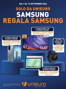 Pagina 1 del volantino Unieuro Samsung
